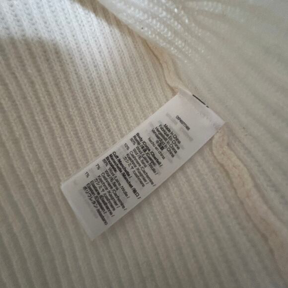 NEW Madewell SoftWool Square-Neck Pullover Sweater Medium Cashmere Blend Cream - Picture 9 of 10